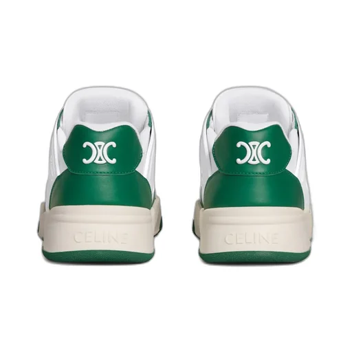 Celine Trainer Ct-09 Low Lace-Up Sneaker In Calfskin And Mesh