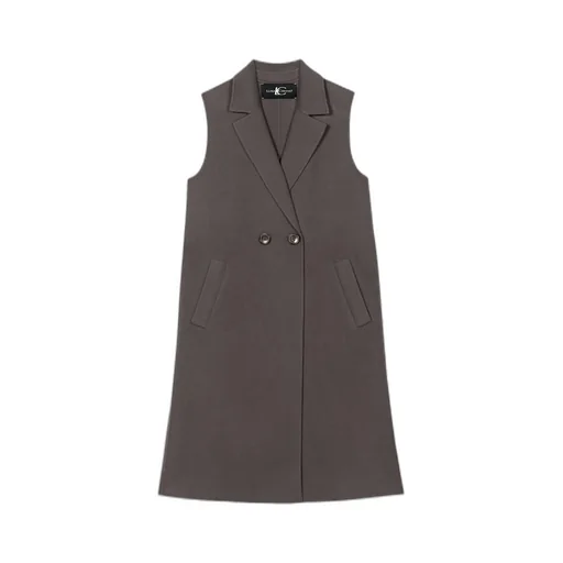 Doubleface Long Wool Vest