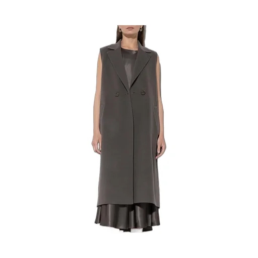 Doubleface Long Wool Vest