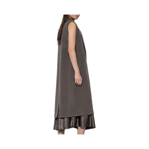 Doubleface Long Wool Vest