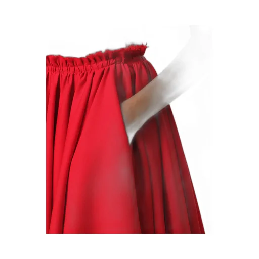 Ami Elastic Waist Midi Skirt