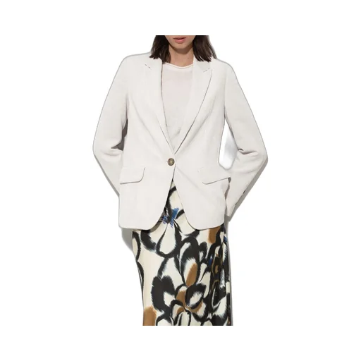 Single-Button Corduroy Blazer