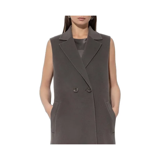 Doubleface Long Wool Vest