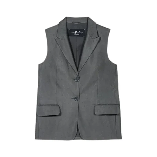 Gabardine Blazer Vest