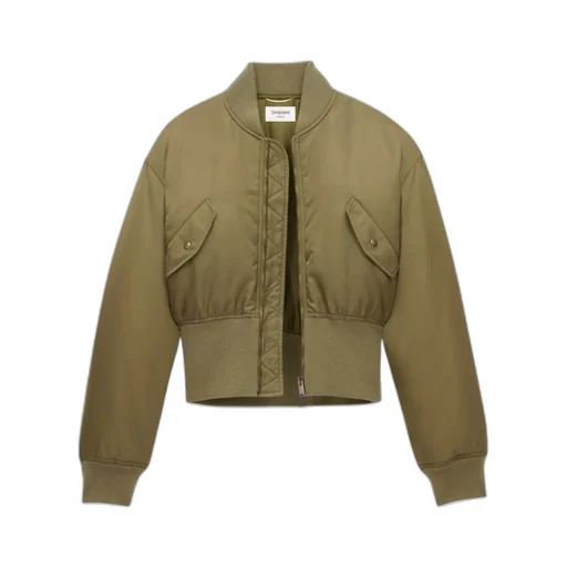 Saint Laurent Zip-Up Padded Bomber Jacket