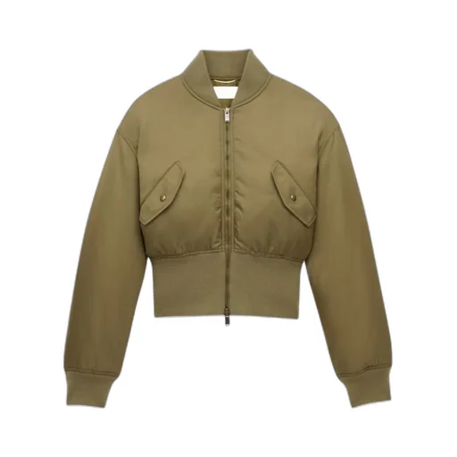 Saint Laurent Zip-Up Padded Bomber Jacket