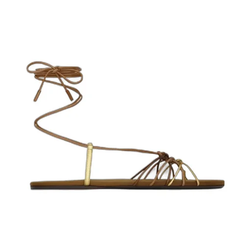 Saint Laurent Babylone Logo Plaque Flat Sandals