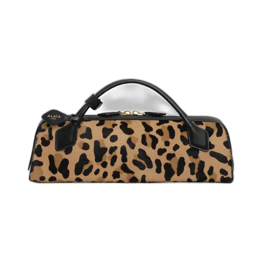 Le Teckel Clutch In Leopard Haircalf