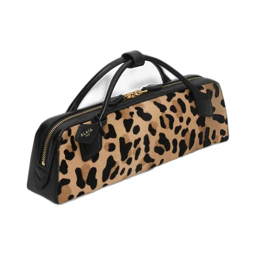 Le Teckel Clutch In Leopard Haircalf