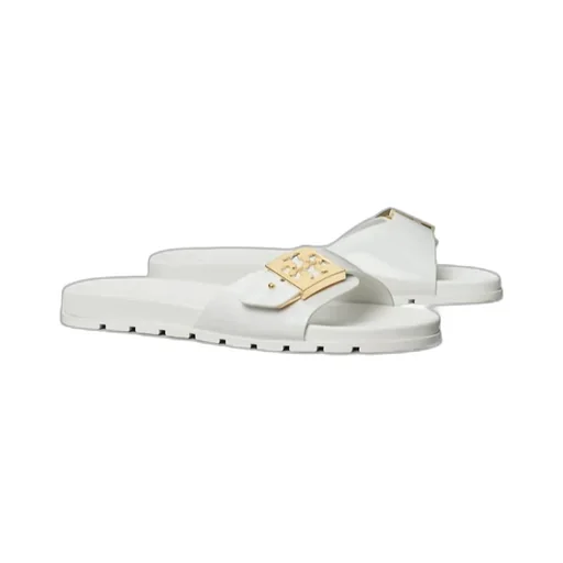 Tory Burch Buckle Slip-On Slides