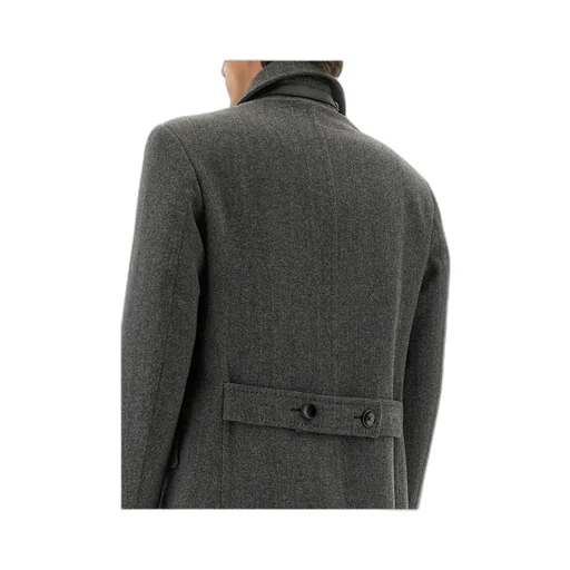 Herringbone Double-Breasted Coat