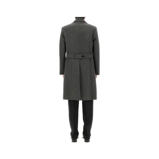 Herringbone Double-Breasted Coat