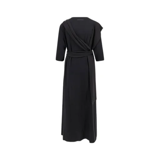 Mm6 Maison Margiela Three Quarter Sleeved Belted Dress