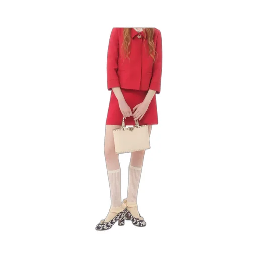Valentino Garavani Rockstud Small Shopping Bag In Grainy Calfskin