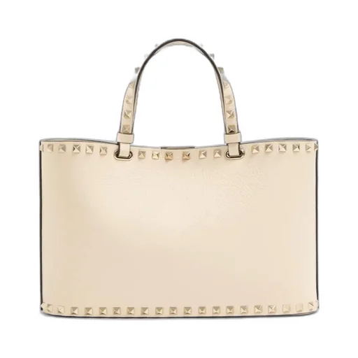 Valentino Garavani Rockstud Small Shopping Bag In Grainy Calfskin