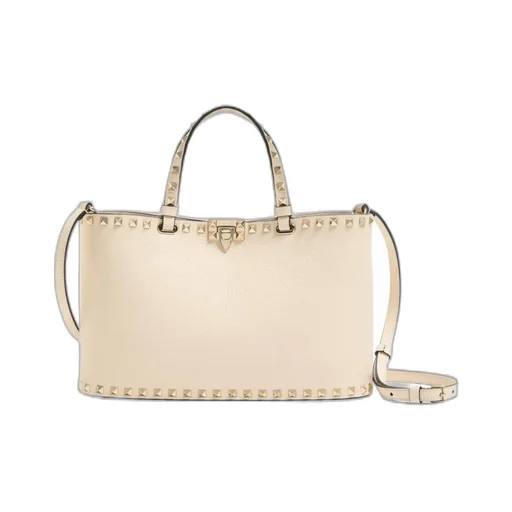 Valentino Garavani Rockstud Small Shopping Bag In Grainy Calfskin