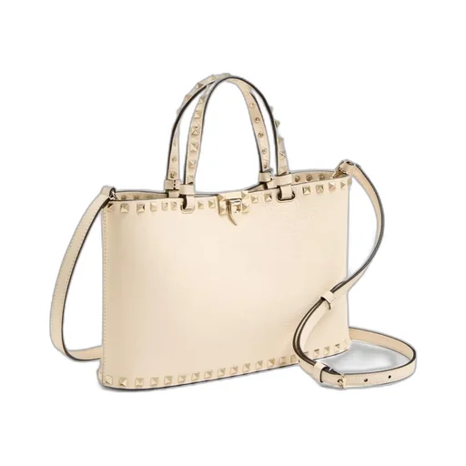 Valentino Garavani Rockstud Small Shopping Bag In Grainy Calfskin