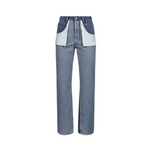 Mm6 Maison Margiela Numeric Patch Straight-Leg Jeans