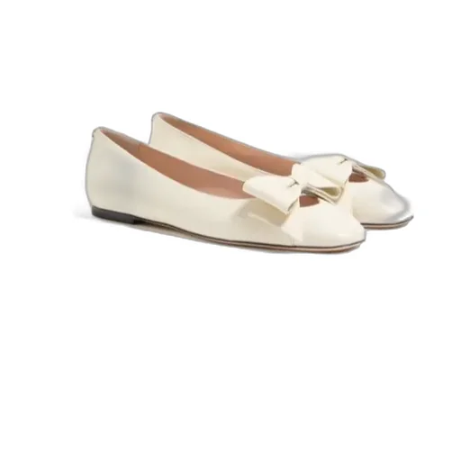 Valentino Bowow Round Toe Slip-On Ballet Flats