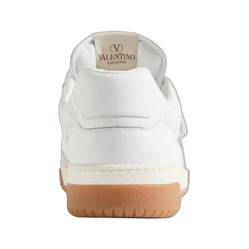 Valentino Perforated Strap Round Toe Sneakers