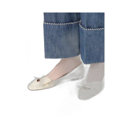Valentino Bowow Round Toe Slip-On Ballet Flats