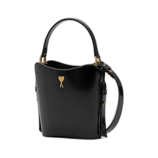 Ami Paris Mini Drawstring Bucket Bag