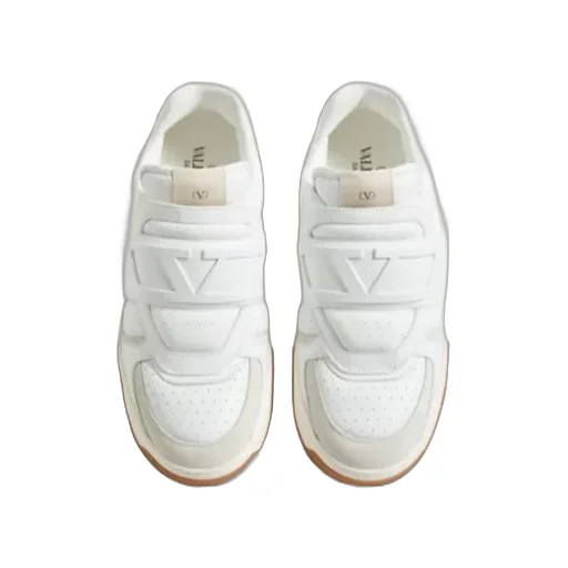 Valentino Perforated Strap Round Toe Sneakers