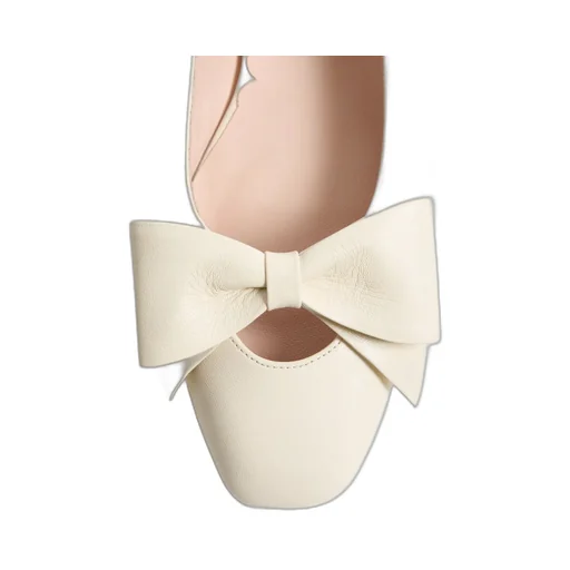 Valentino Bowow Round Toe Slip-On Ballet Flats