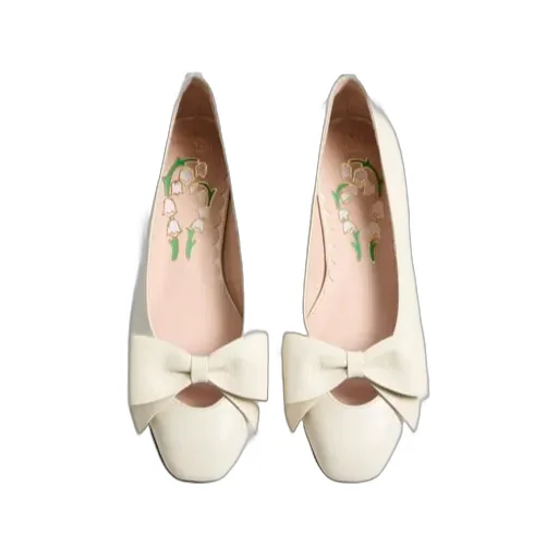 Valentino Bowow Round Toe Slip-On Ballet Flats