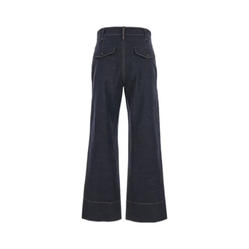 Brunello Cucinelli Zipped Wide-Leg Jeans