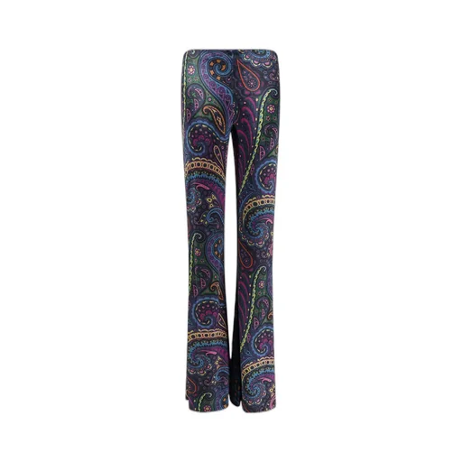 Etro Denim Flared Leg Trousers
