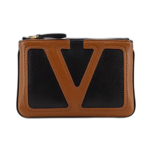 Valentino Vlogo Patch Zip-Up Clutch Bag