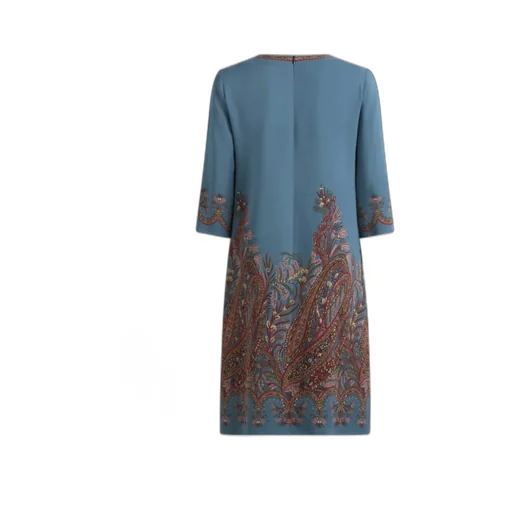 Etro Placed-Print Cady Tunic Dress