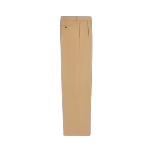 Pleated Trousers In Cotton Canvas