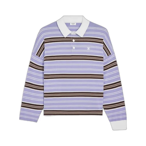 Polo Sweater In Striped Cotton