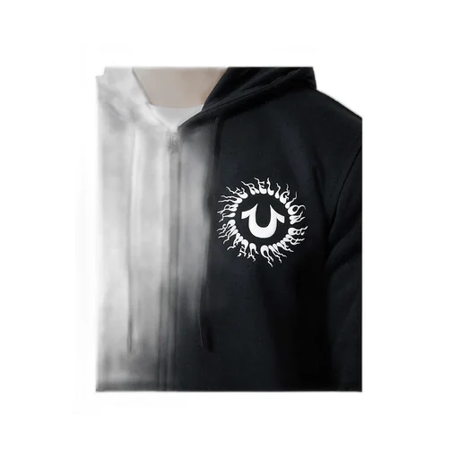 Blazing Logo Applique Zip Hoodie
