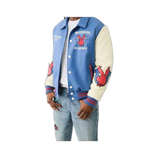 Playboy X True Religion Bomber Varsity Jacket