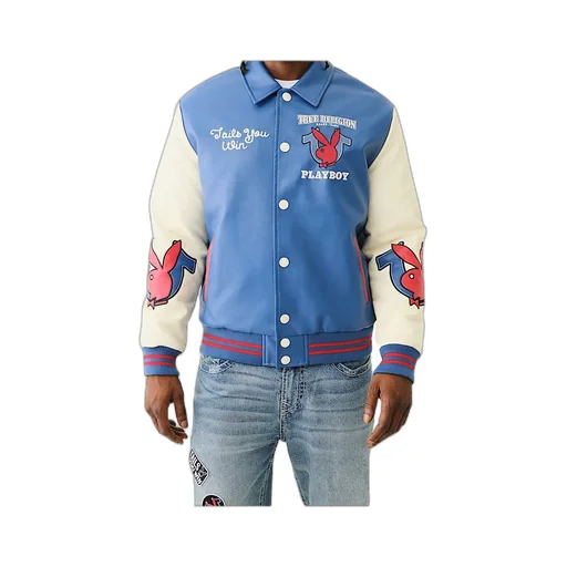 Playboy X True Religion Bomber Varsity Jacket