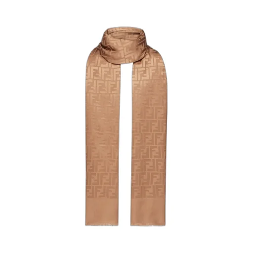 Camel-Coloured Wool And Silk Stole