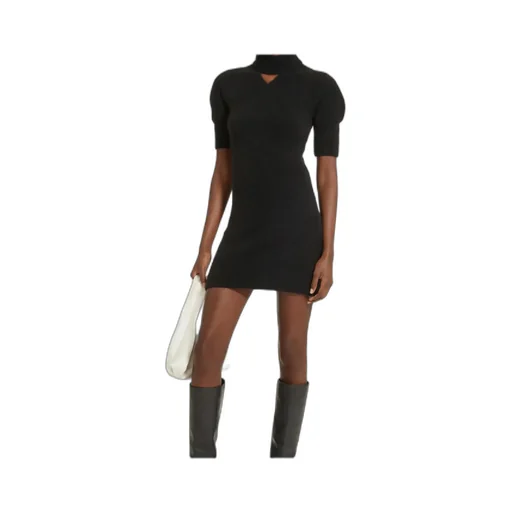 Patou Cut Out Detailed Roll Neck Mini Dress