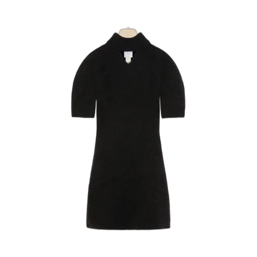 Patou Cut Out Detailed Roll Neck Mini Dress