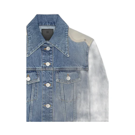 Givenchy Collared Button-Up Denim Jacket