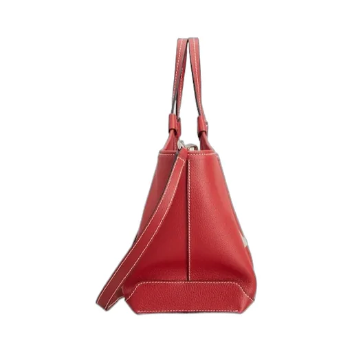 Viv' Choc Mini Shopping Bag In Leather