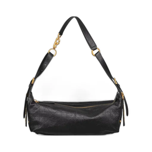 Medium D-Journey Bag In Crinkled Calfskin
