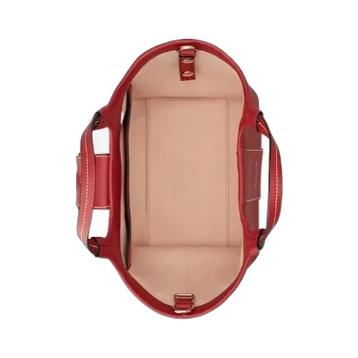 Viv' Choc Mini Shopping Bag In Leather