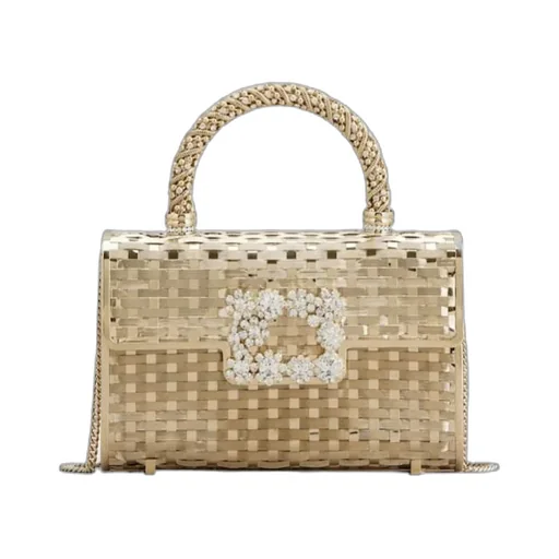 Jewel Efflorescence Mini Bag In Metal