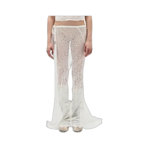 Long Bias Embroidered Skirt