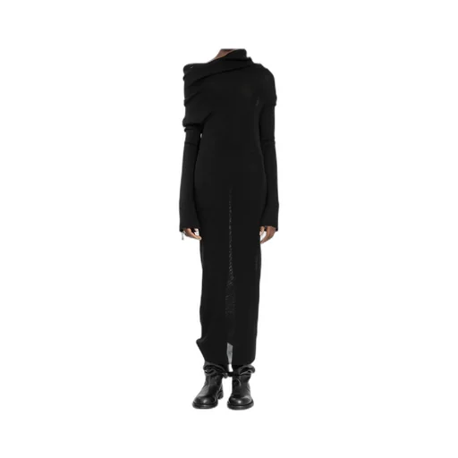 Ann Demeulemeester Barbro Dropped Shoulder Midi Knitted Dress