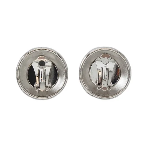 Fancy-V-Button-Clip-Earrings