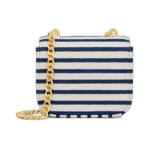 Mini Chain Claude In Striped Textile